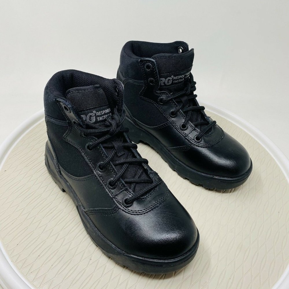 Black Tactical Boots Women Size 7 Response Gear Delivery II Leather Combat